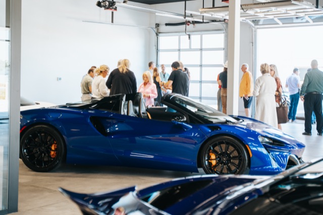 Showroom event photography with McLaren